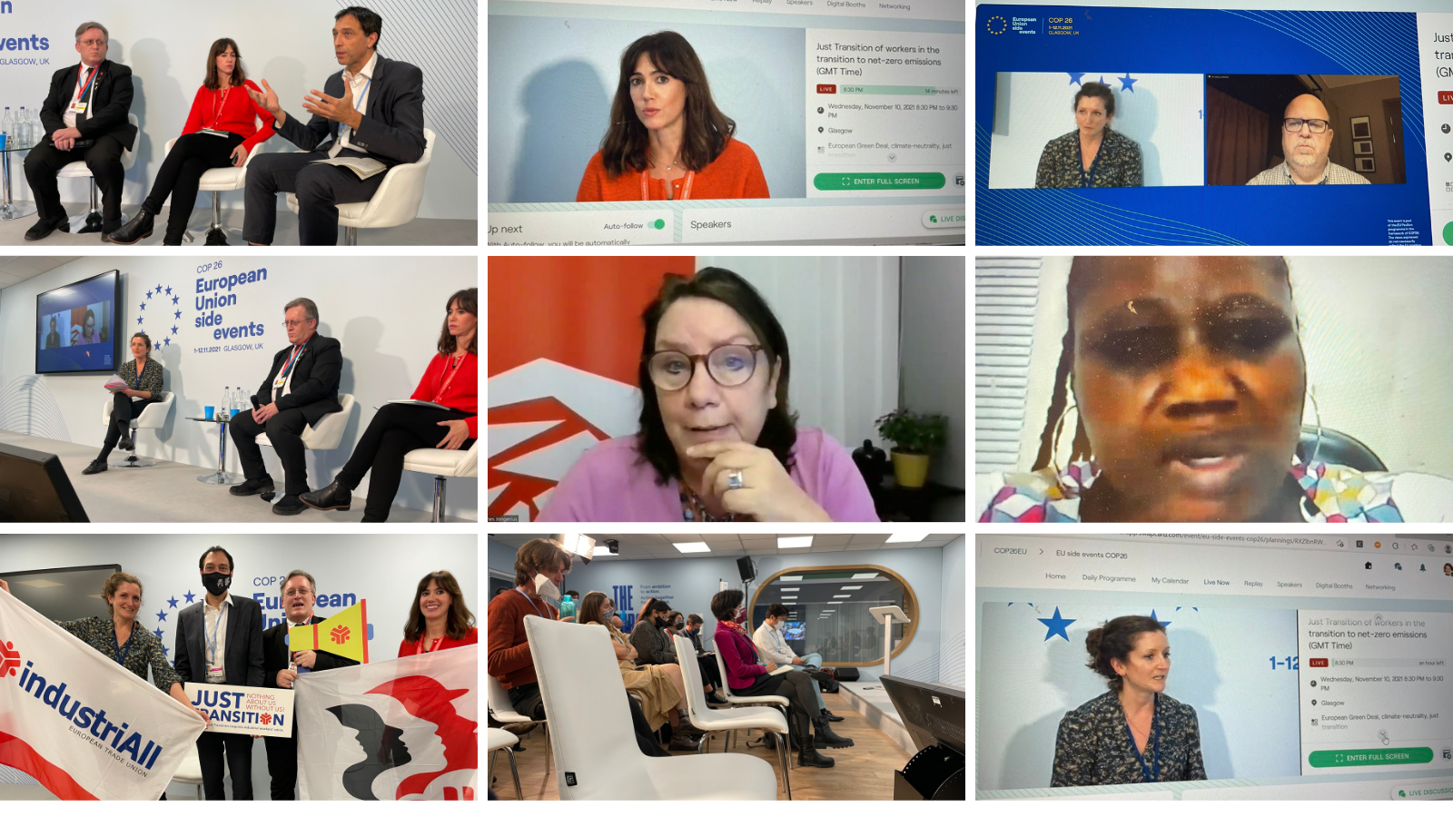 joint COP26 event of industriAll Europe and IndustriALL Global Union